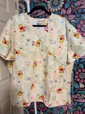 Disney Winnie the Pooh & Piglet Scrub Top